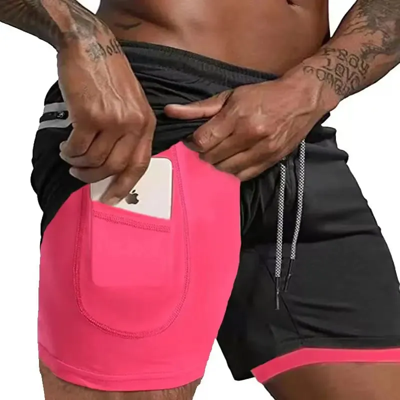 Men’s Double-Decker Running Shorts – Breathable and Supportive Workout Wear