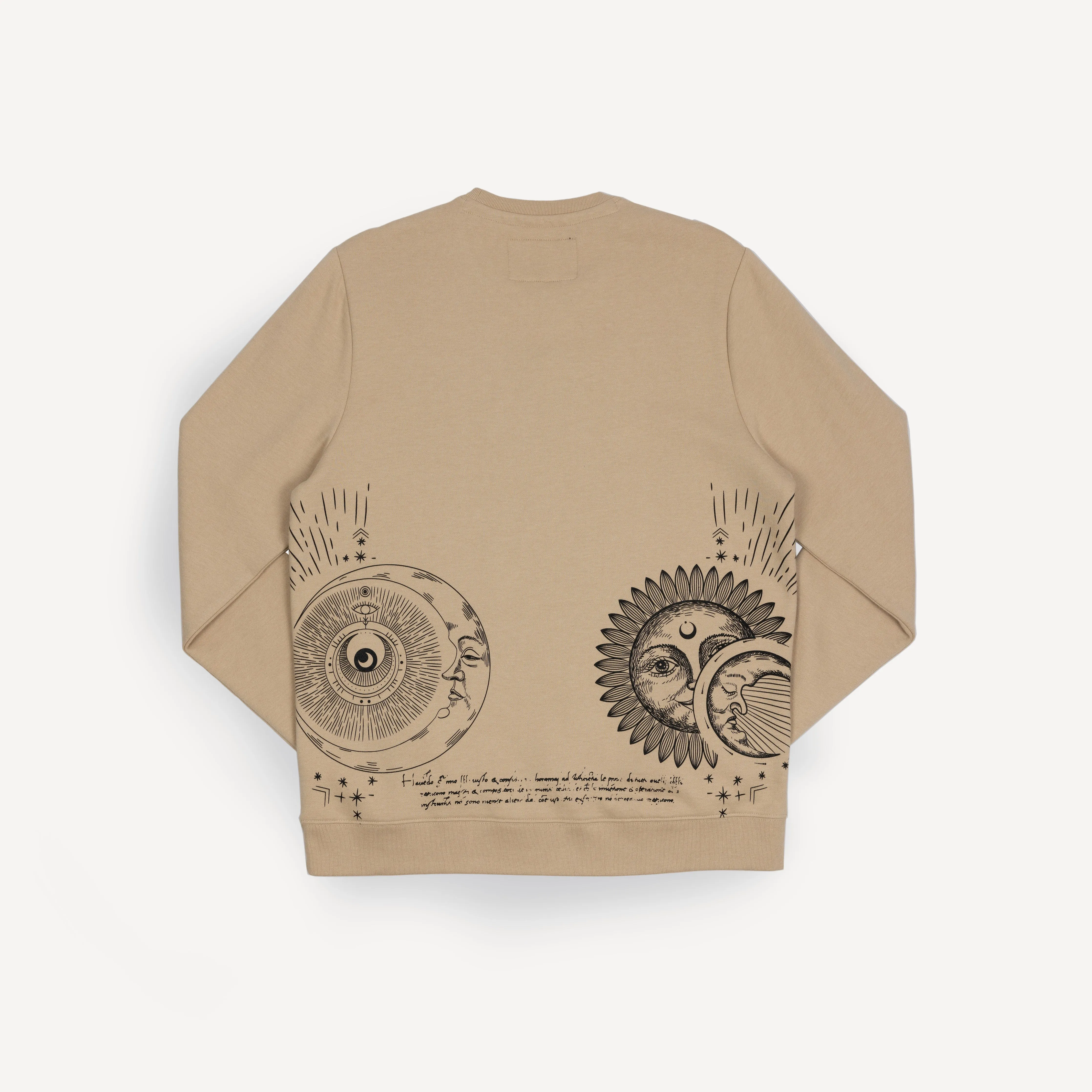 Mens Graphic Wraparound Crewneck Sweatshirt - Fields of Rye / One Universe