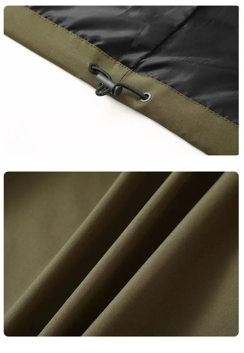 Men's Long Trench  Windbreaker Jacket