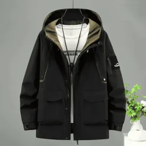 Men's Long Trench  Windbreaker Jacket