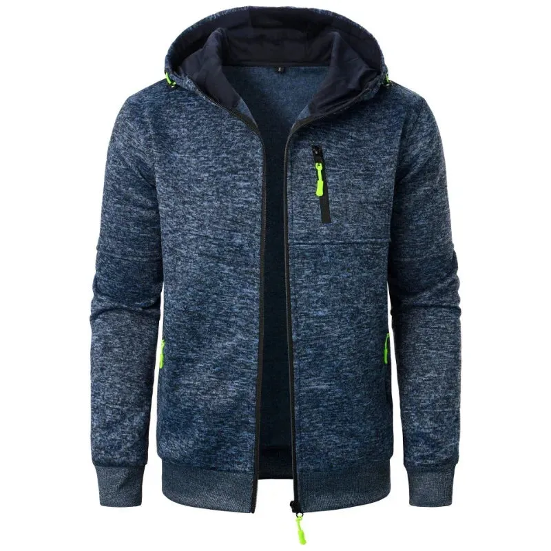 Men's Oversized Zipper Hoodie – Streetwear Winter Jacket