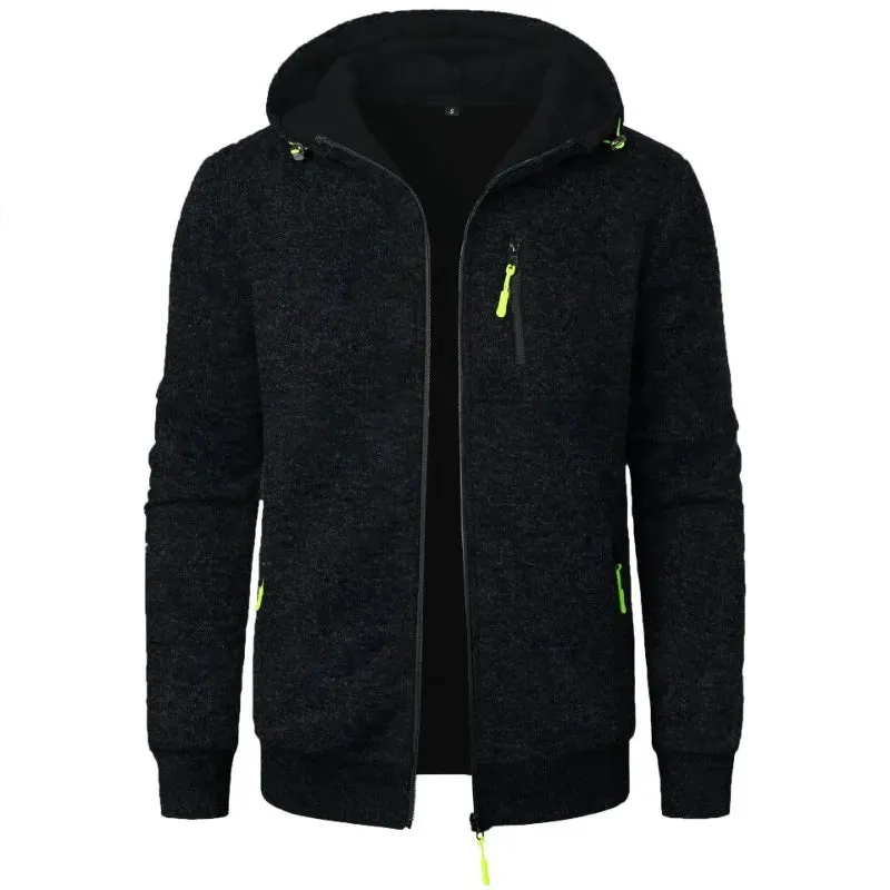 Men's Oversized Zipper Hoodie – Streetwear Winter Jacket