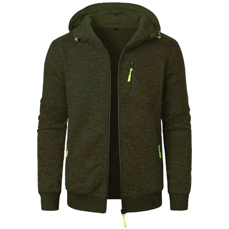 Men's Oversized Zipper Hoodie – Streetwear Winter Jacket
