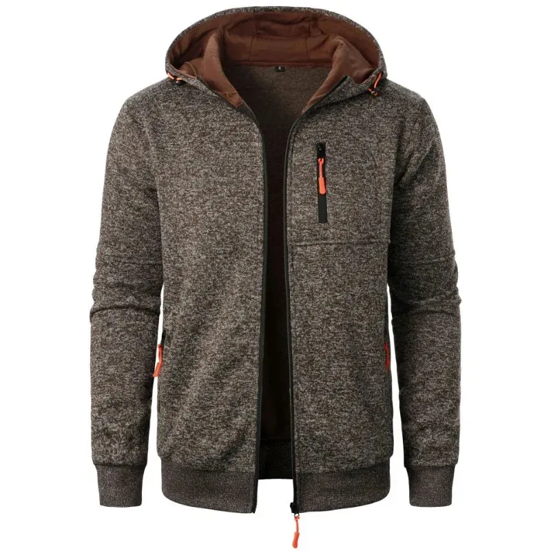 Men's Oversized Zipper Hoodie – Streetwear Winter Jacket