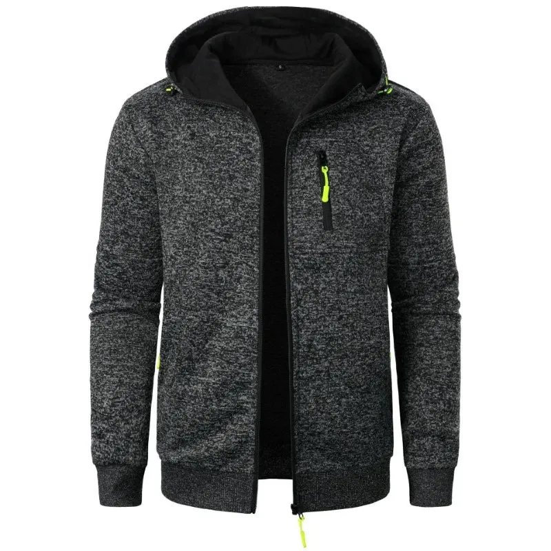 Men's Oversized Zipper Hoodie – Streetwear Winter Jacket