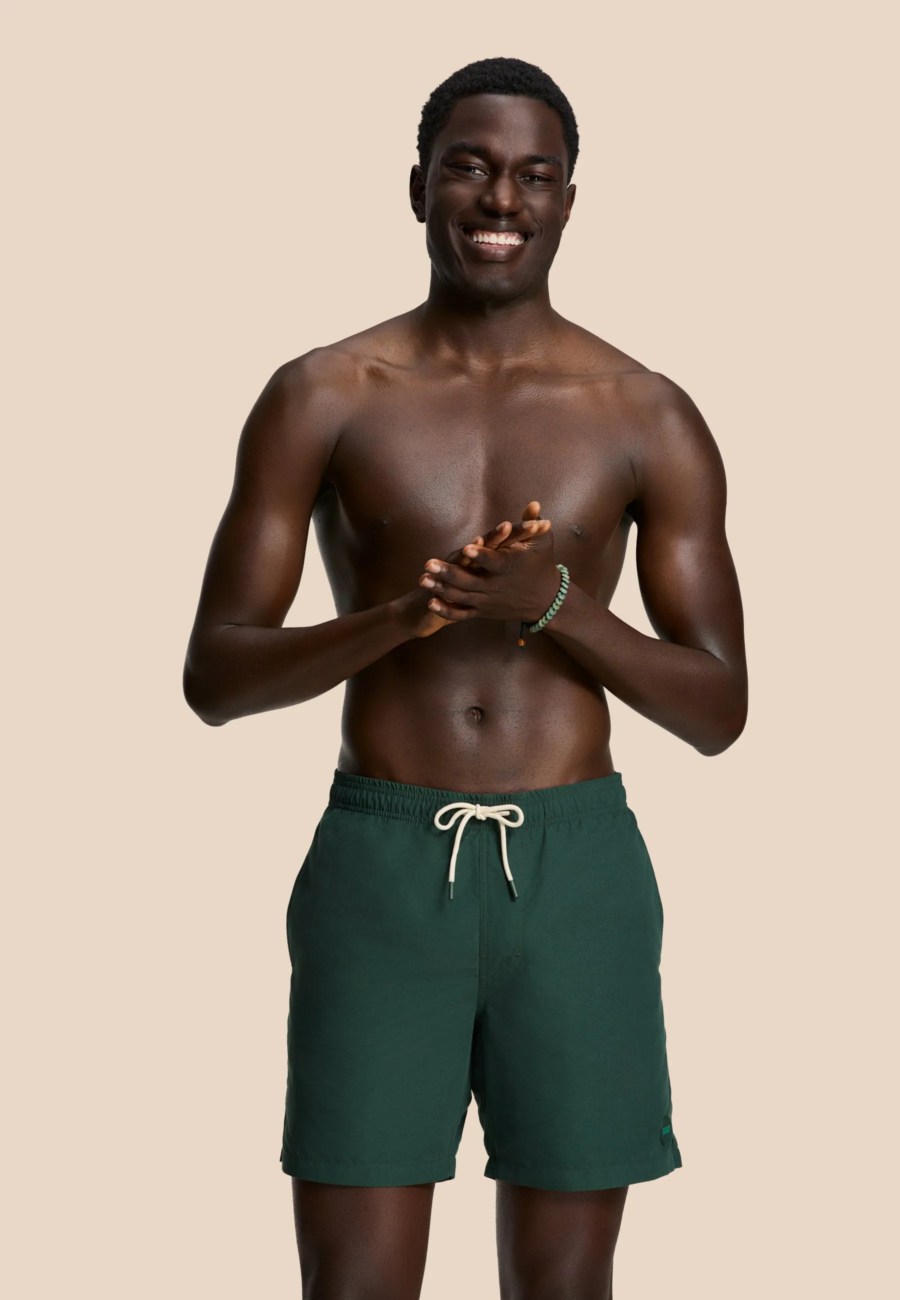 MIKE swim shorts solid | green leaf