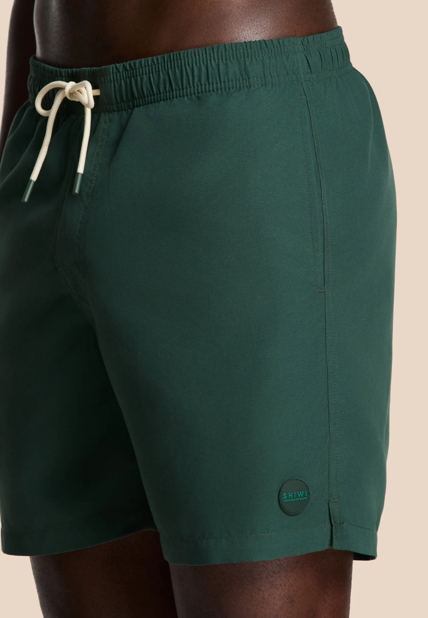 MIKE swim shorts solid | green leaf