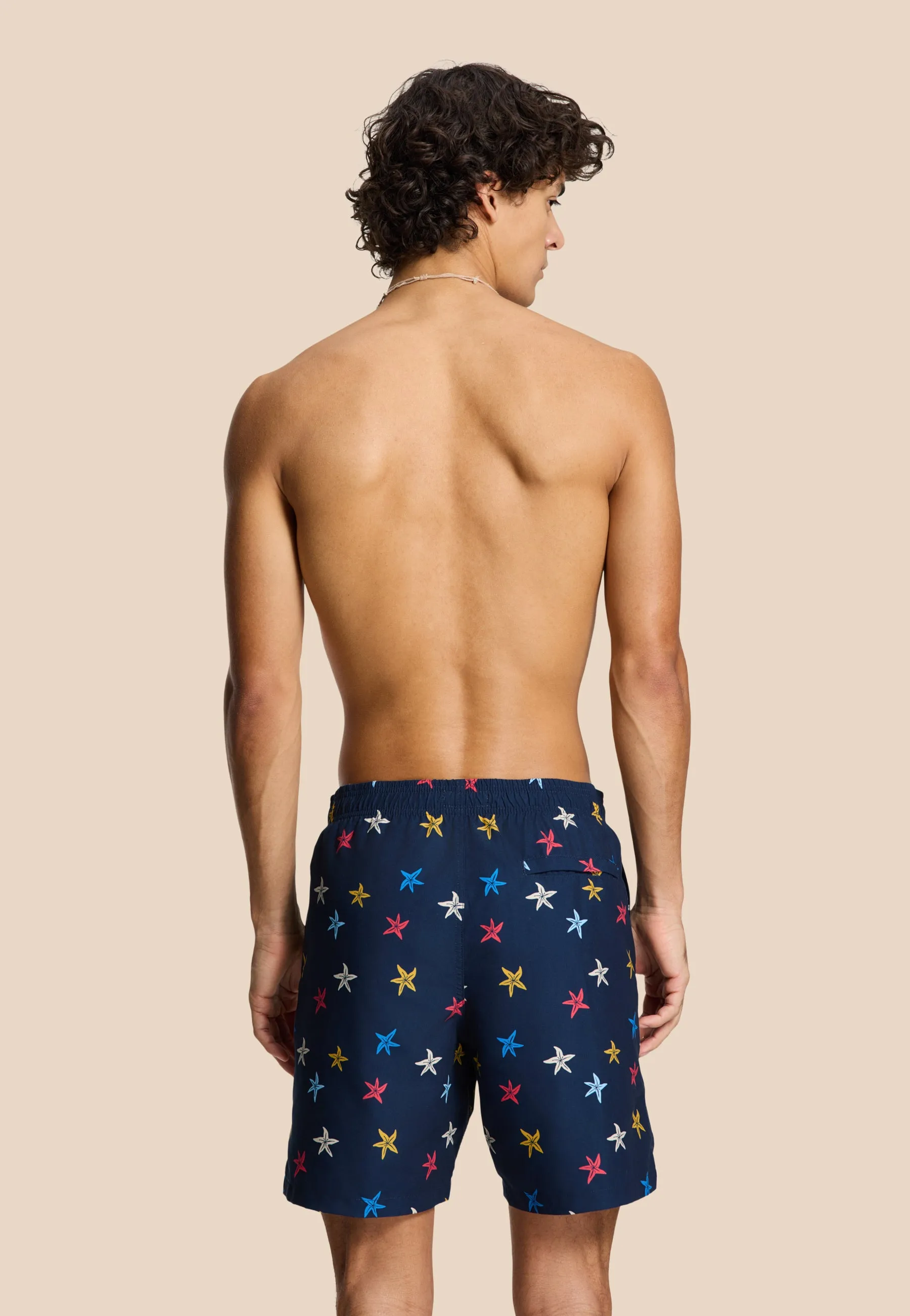 MIKE swim shorts starfishes | blue navy