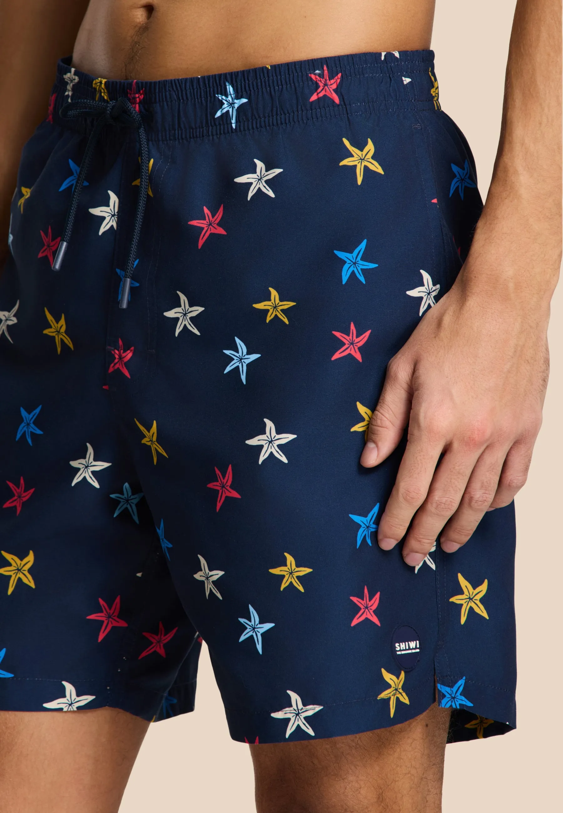 MIKE swim shorts starfishes | blue navy