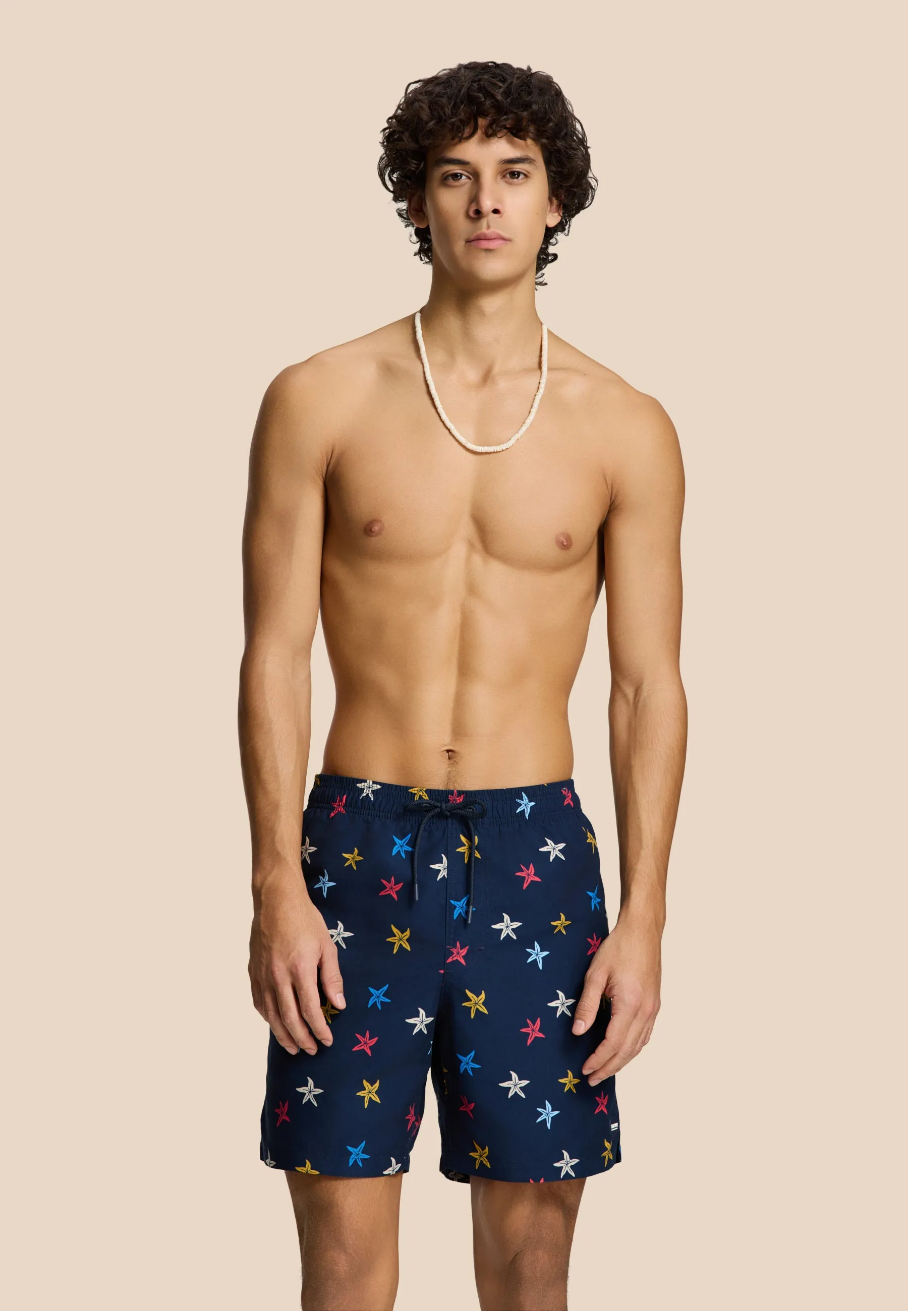 MIKE swim shorts starfishes | blue navy