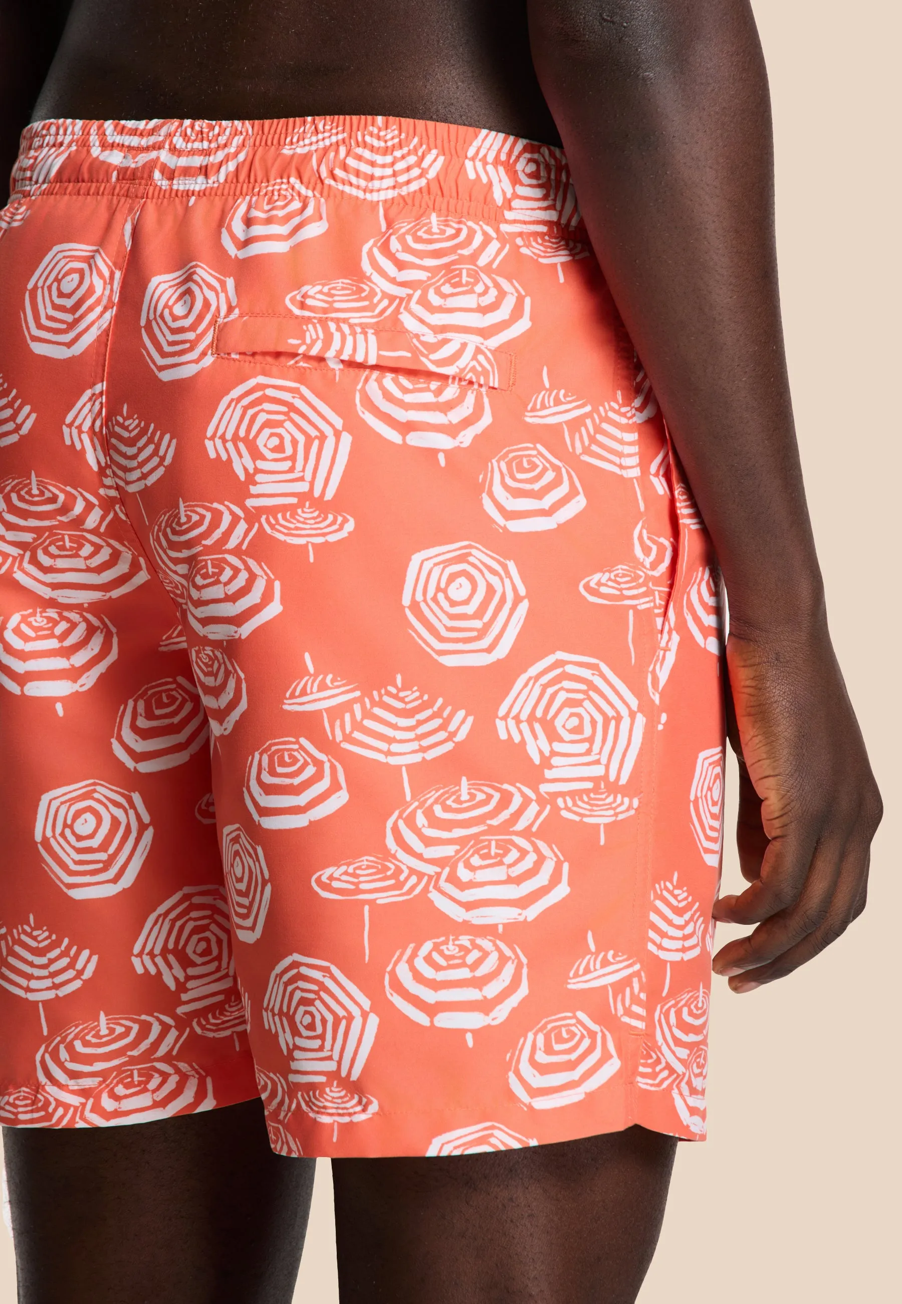 MIKE swim shorts umbrellas | orange coral