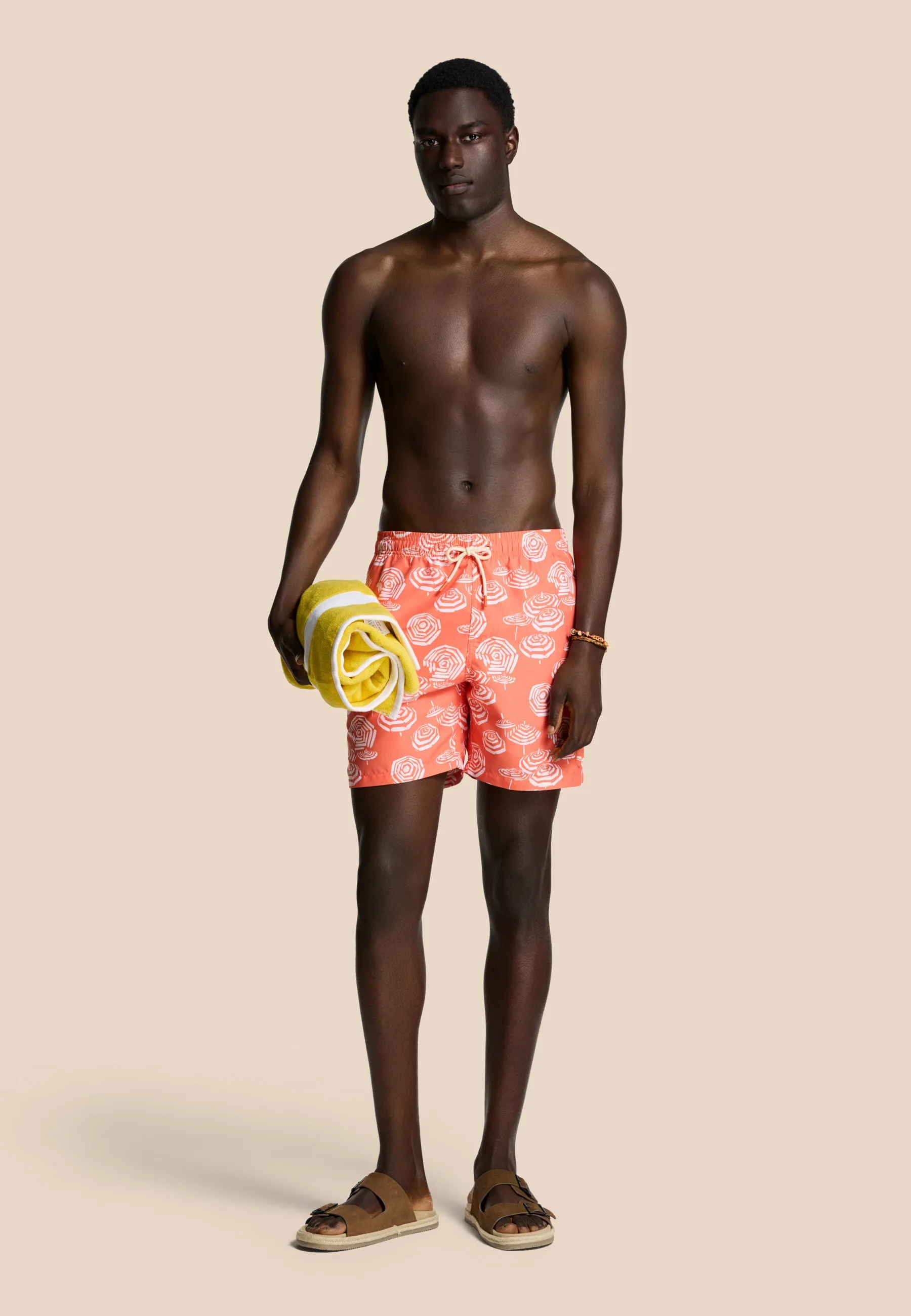 MIKE swim shorts umbrellas | orange coral