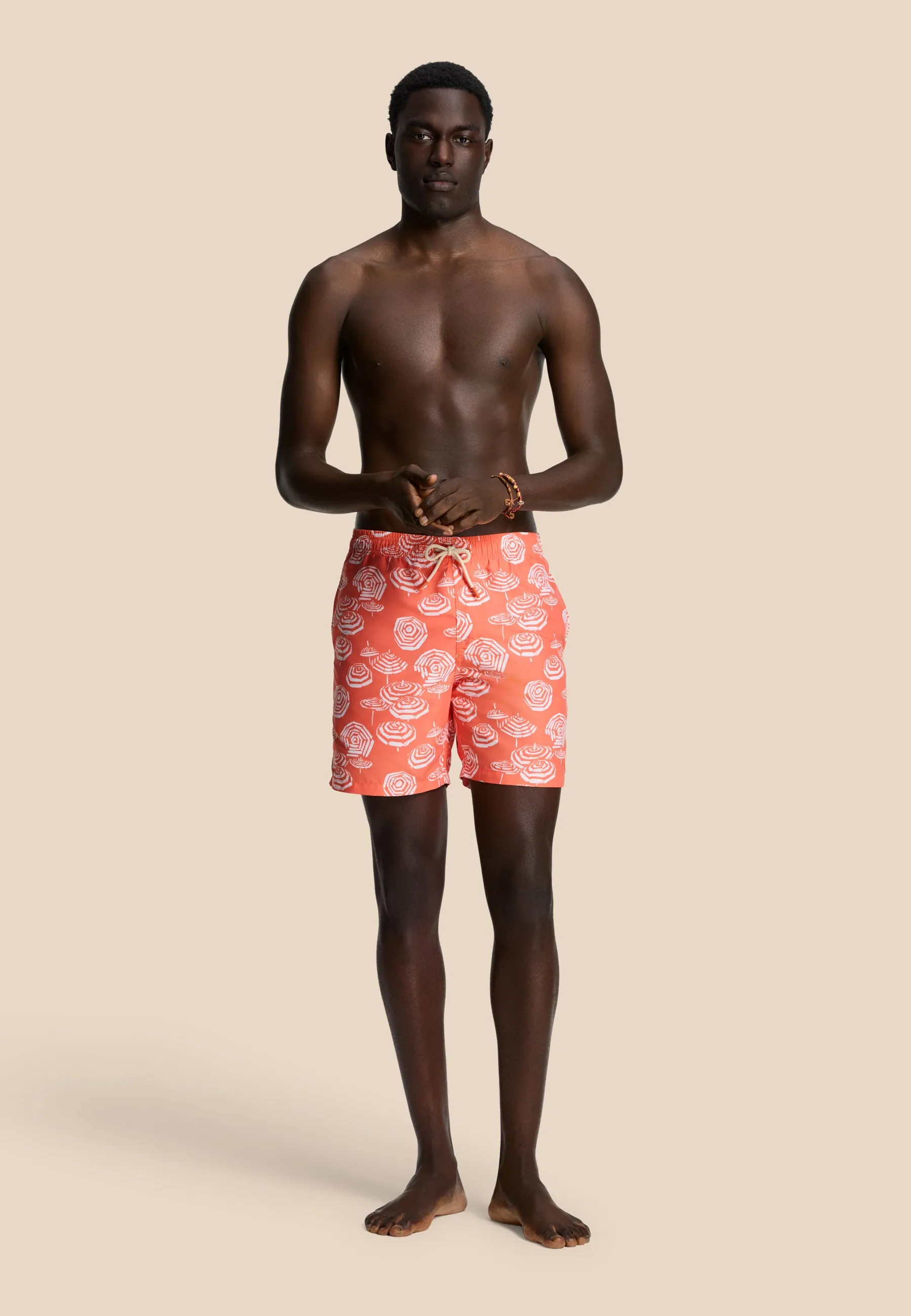 MIKE swim shorts umbrellas | orange coral