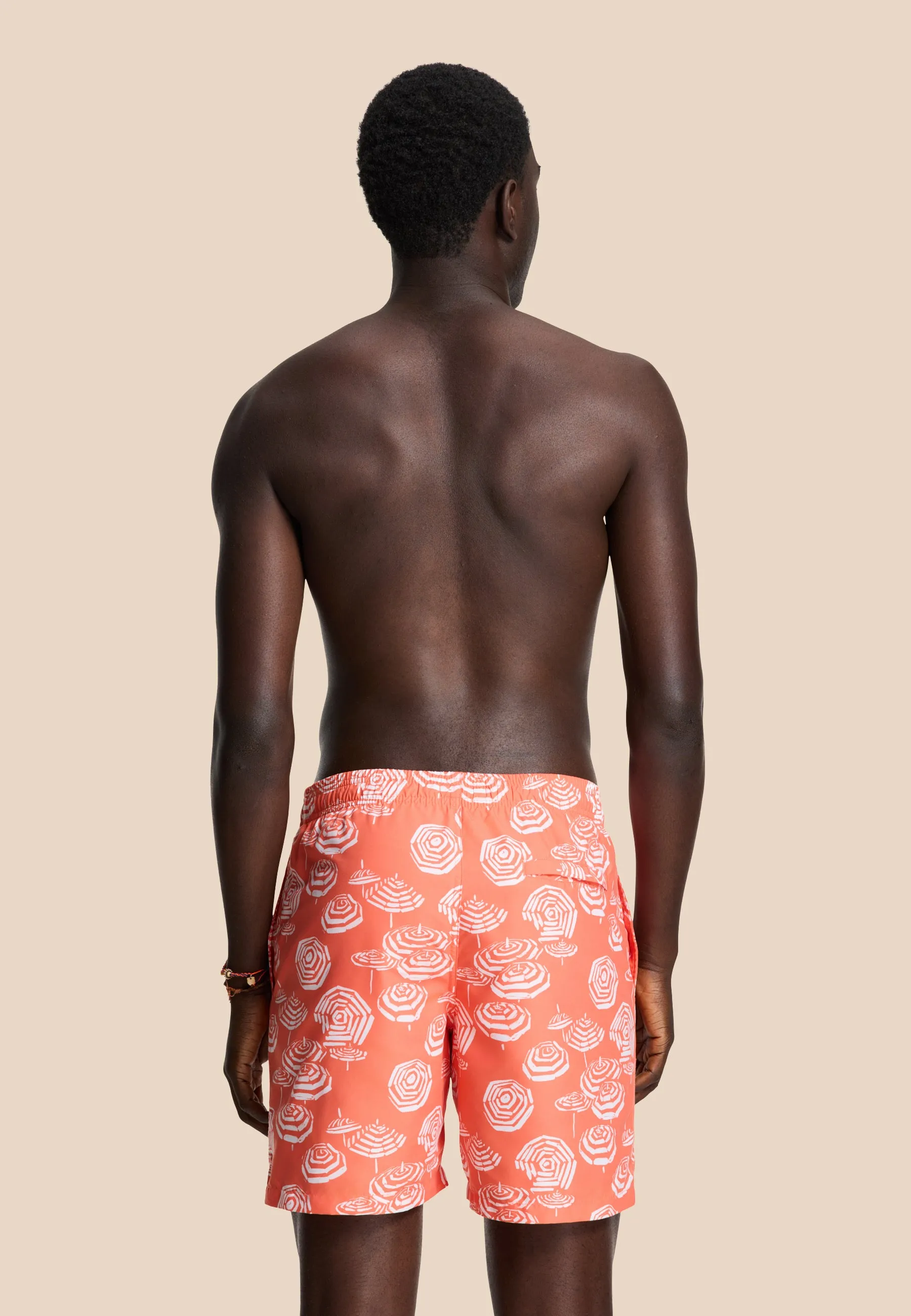 MIKE swim shorts umbrellas | orange coral