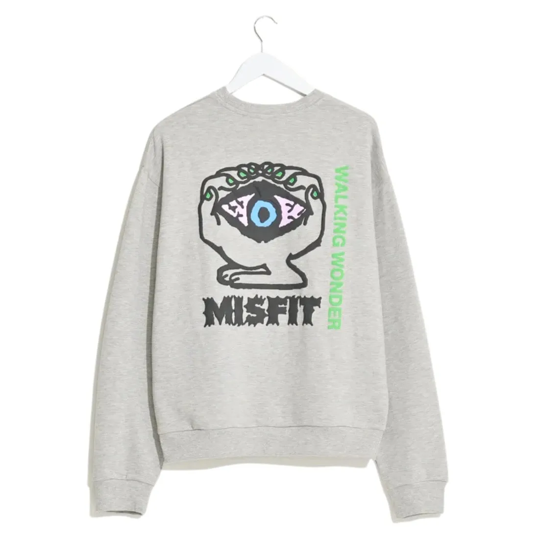 Misfit Walking Wonders Crew Sweater - Ash Heather