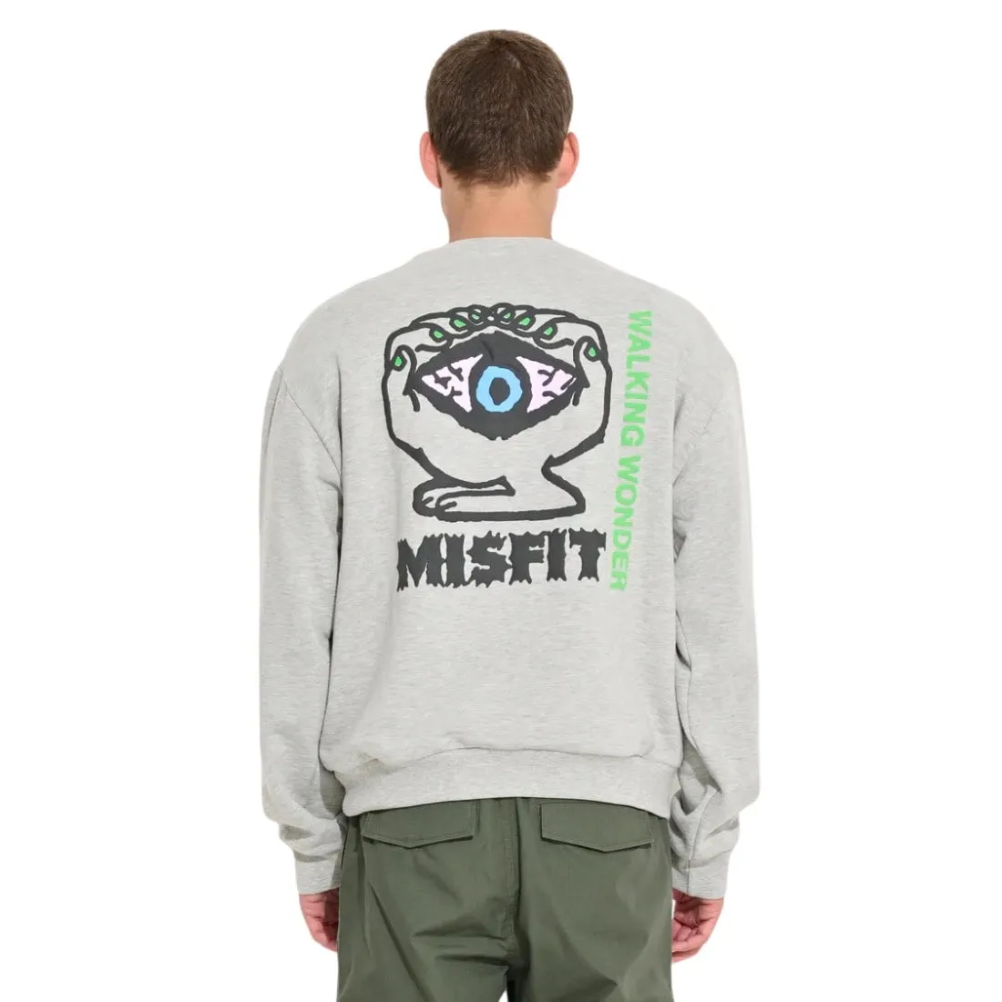 Misfit Walking Wonders Crew Sweater - Ash Heather