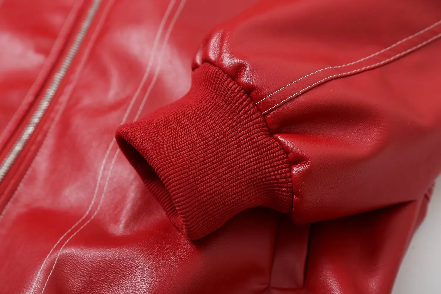 Modern Edge Women's Faux Leather Bomber Jacket