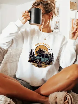 Multi Graphic Printed Sweatshirt