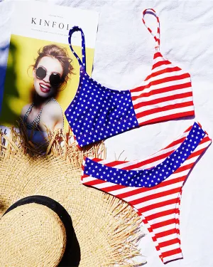 New Ameican Flag Bikini Sets