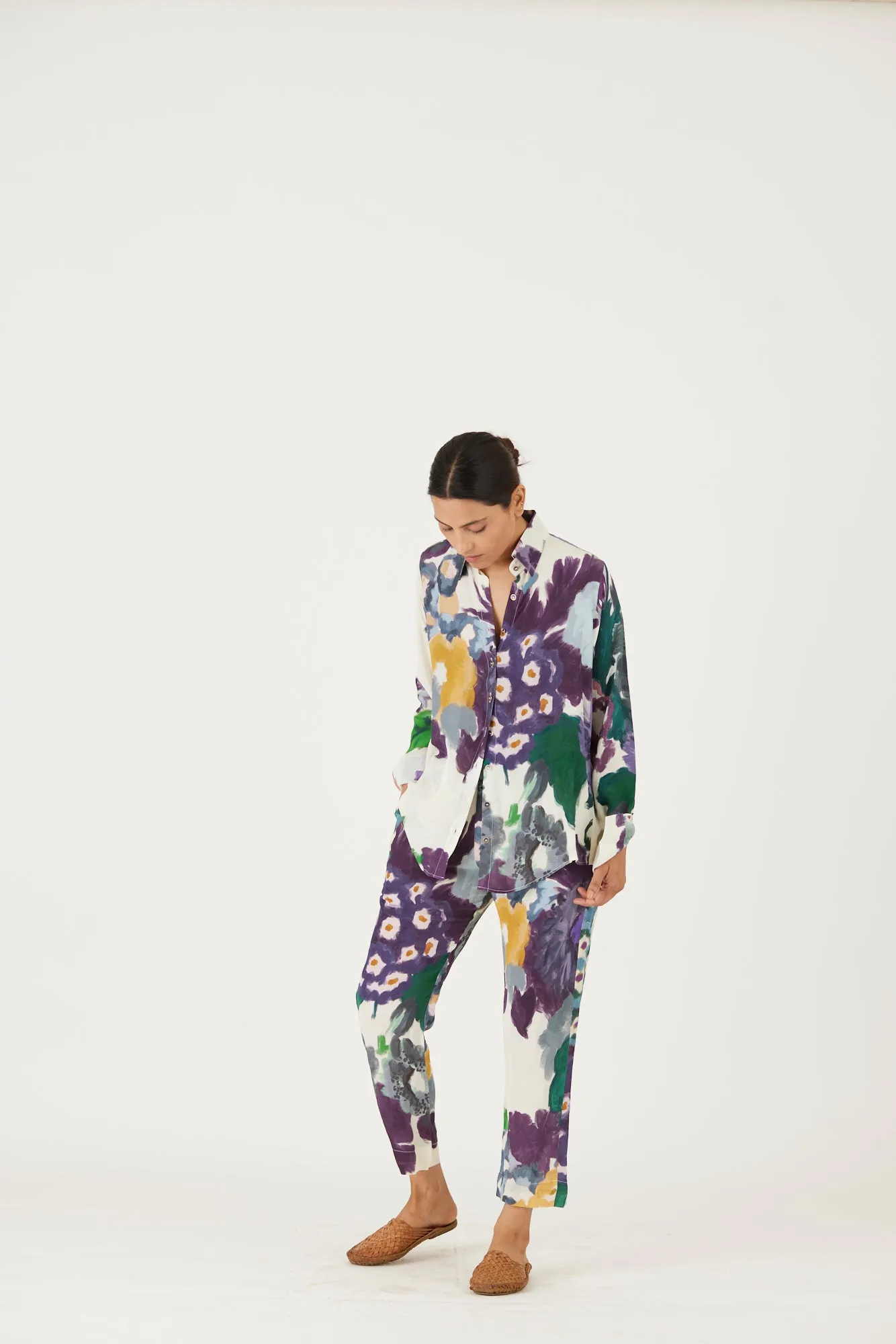 New Season Fall 24/Summer 25-Coord Set-Crepe-Mara Multi Color-YAMLS16-Fashion Edit Yam