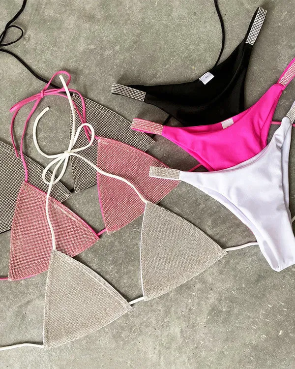 New Sequin Halter Mini Bikini Sets