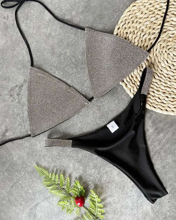 New Sequin Halter Mini Bikini Sets