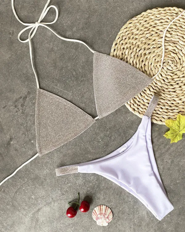 New Sequin Halter Mini Bikini Sets