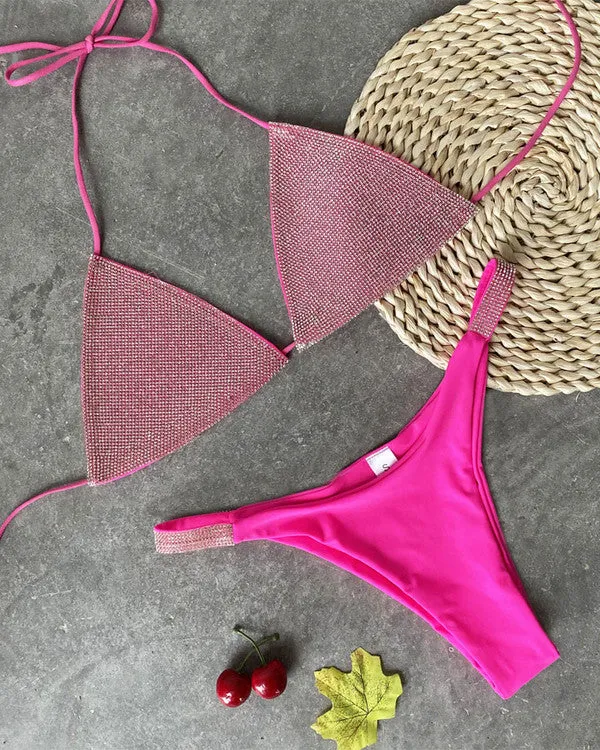 New Sequin Halter Mini Bikini Sets