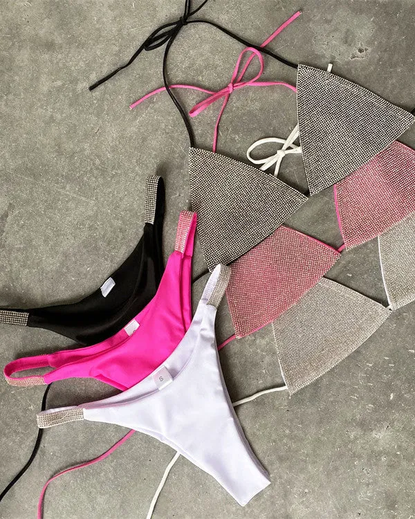 New Sequin Halter Mini Bikini Sets