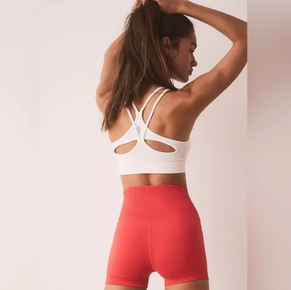 NWOT Free People Movement Good Karma Running Shorts Size XL Cherry Tomatoe