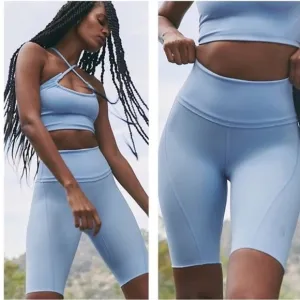 NWT Free People Movement Heart Rate Biker Shorts Women’s Medium Bluemoon Quartz