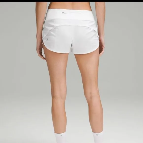 NWT New LULULEMON Speed Up Low Rise Shorts White 10