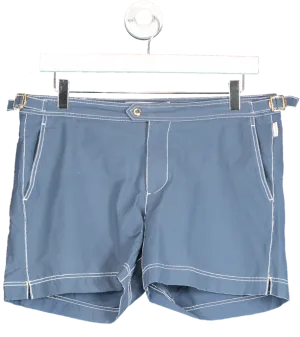 Orlebar Brown Blue Bull Dog Riviera Mid Length Swim Shorts W31
