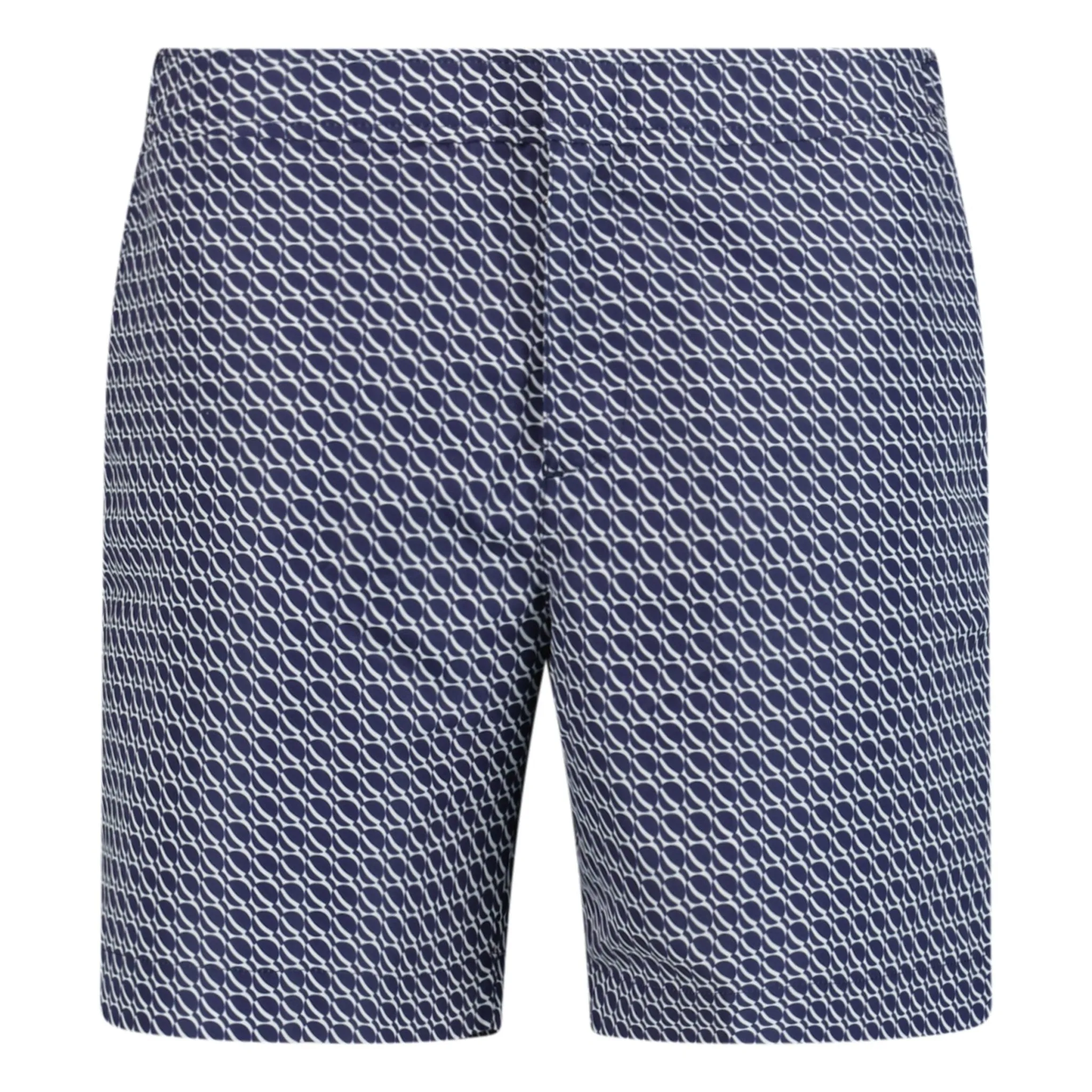 ORLEBAR BROWN BULLDOG GEOMETRIC PRINT SWIM SHORTS BLUE