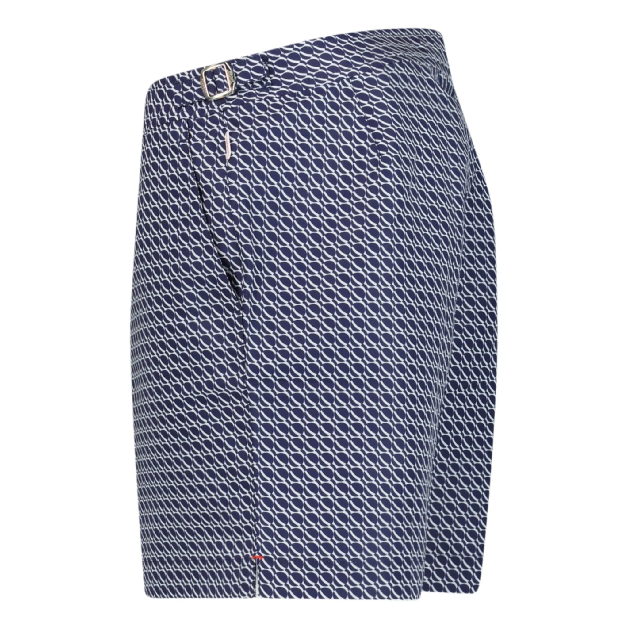 ORLEBAR BROWN BULLDOG GEOMETRIC PRINT SWIM SHORTS BLUE
