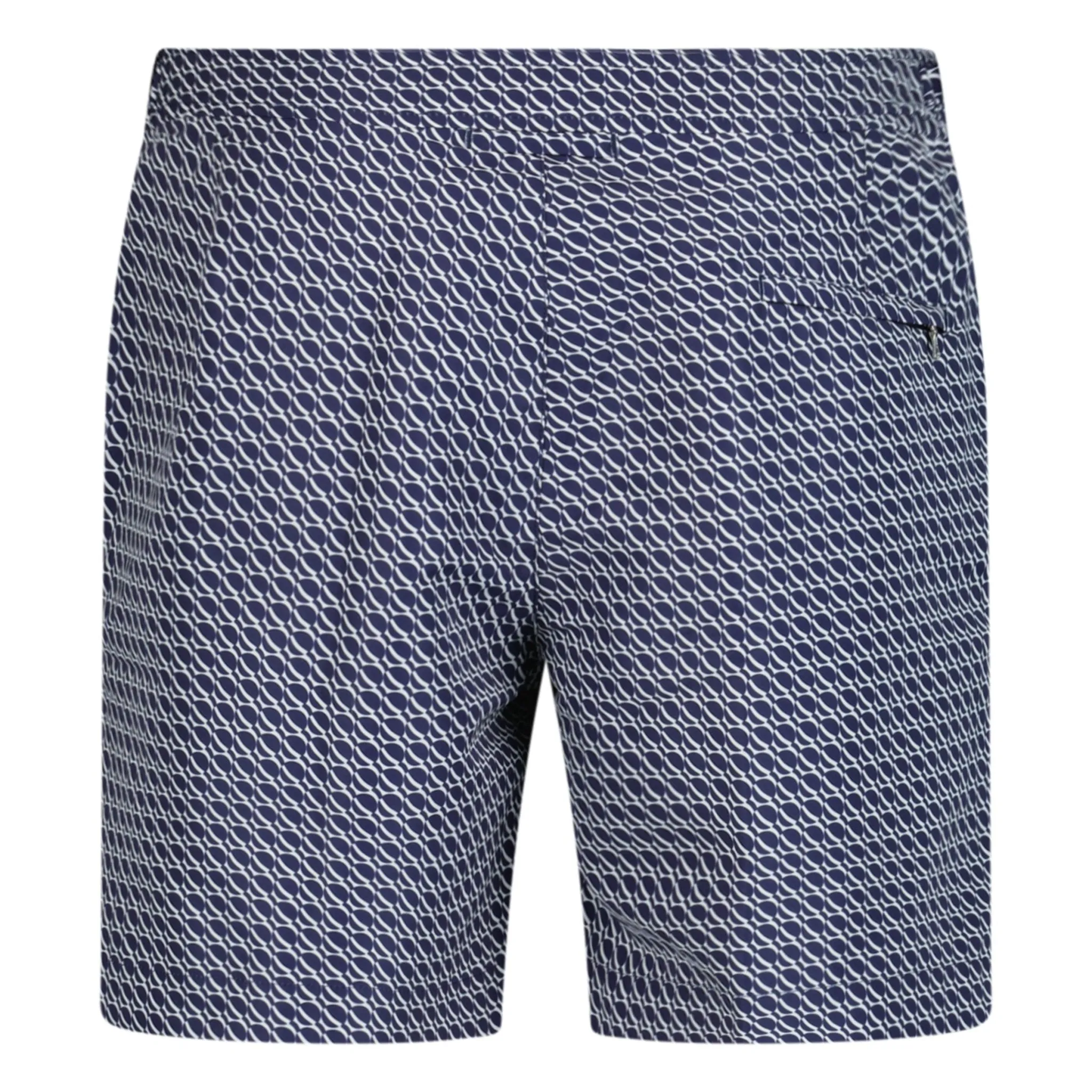 ORLEBAR BROWN BULLDOG GEOMETRIC PRINT SWIM SHORTS BLUE