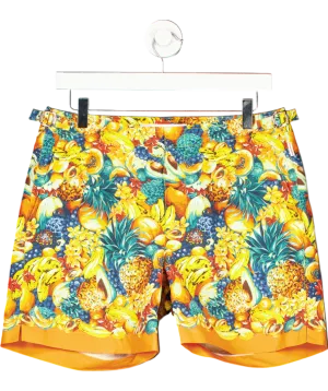 Orlebar Brown Mid-length Tropical Swim Shorts In Orange W31