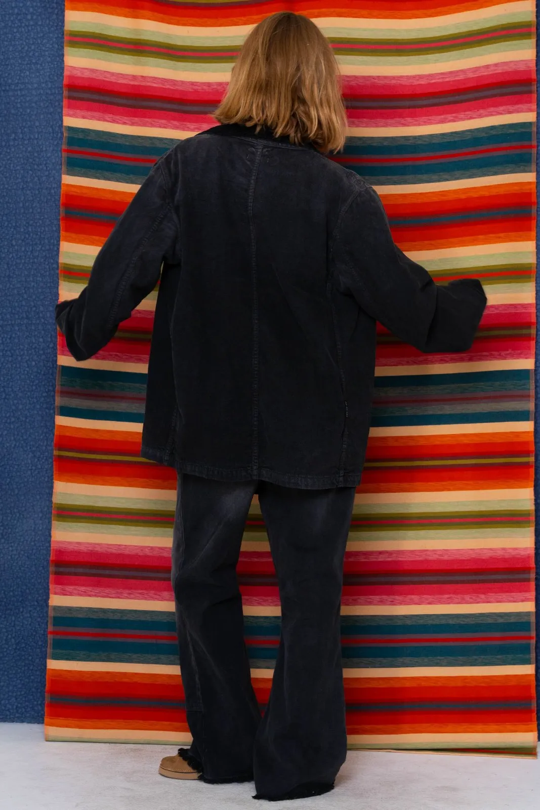 P75 Westerner Bell Bottoms Canvas Sunfaded Smoke Black