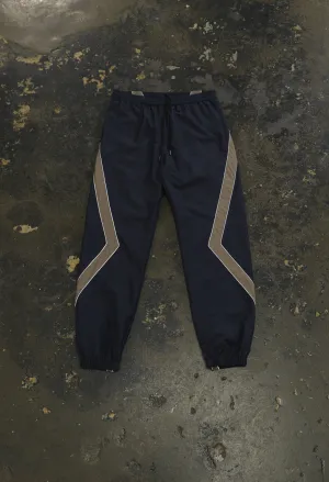 Paneled Nylon Pants / Navy x Taupe