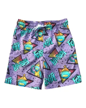 Patterned Swim Shorts with Draw String