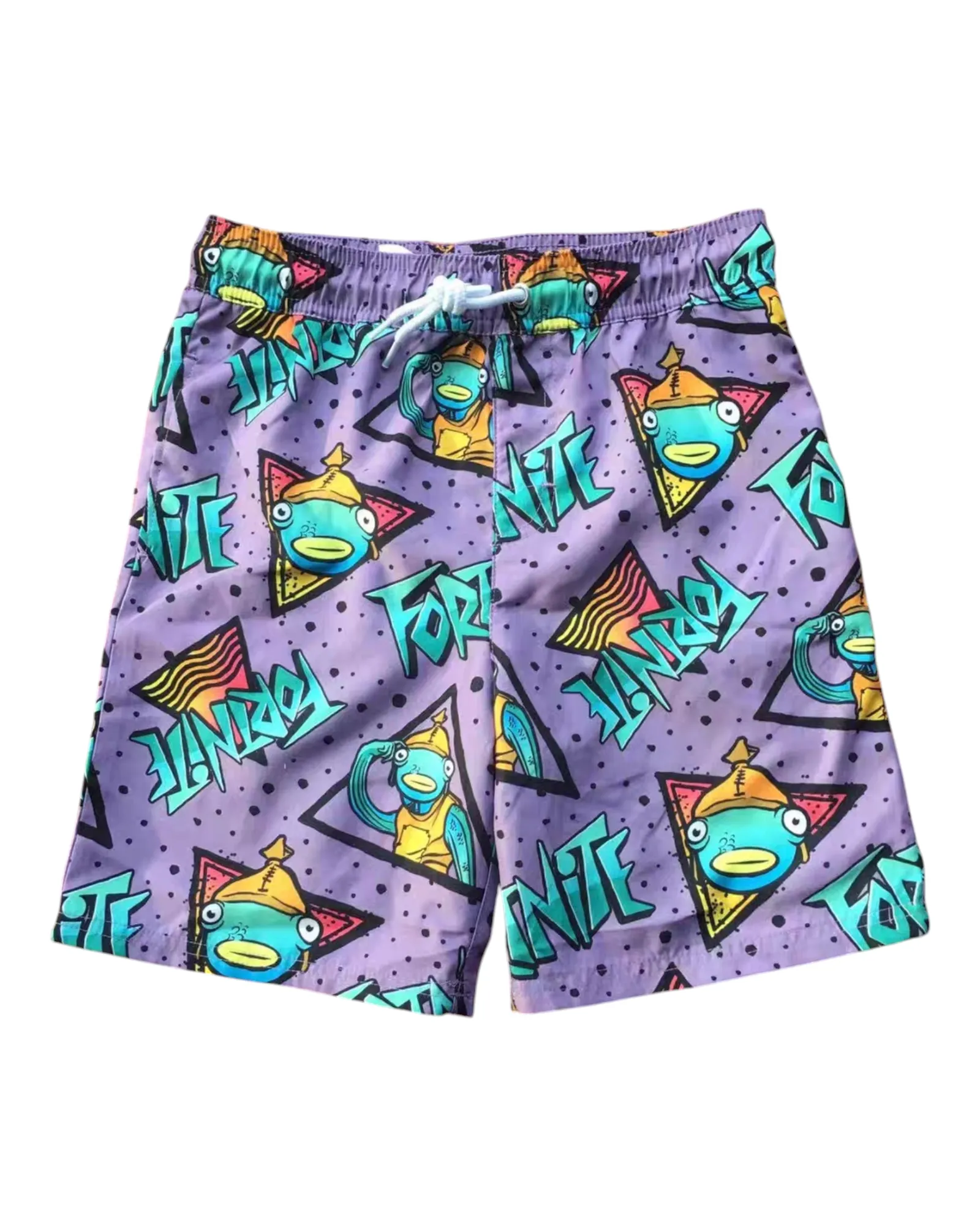 Patterned Swim Shorts with Draw String