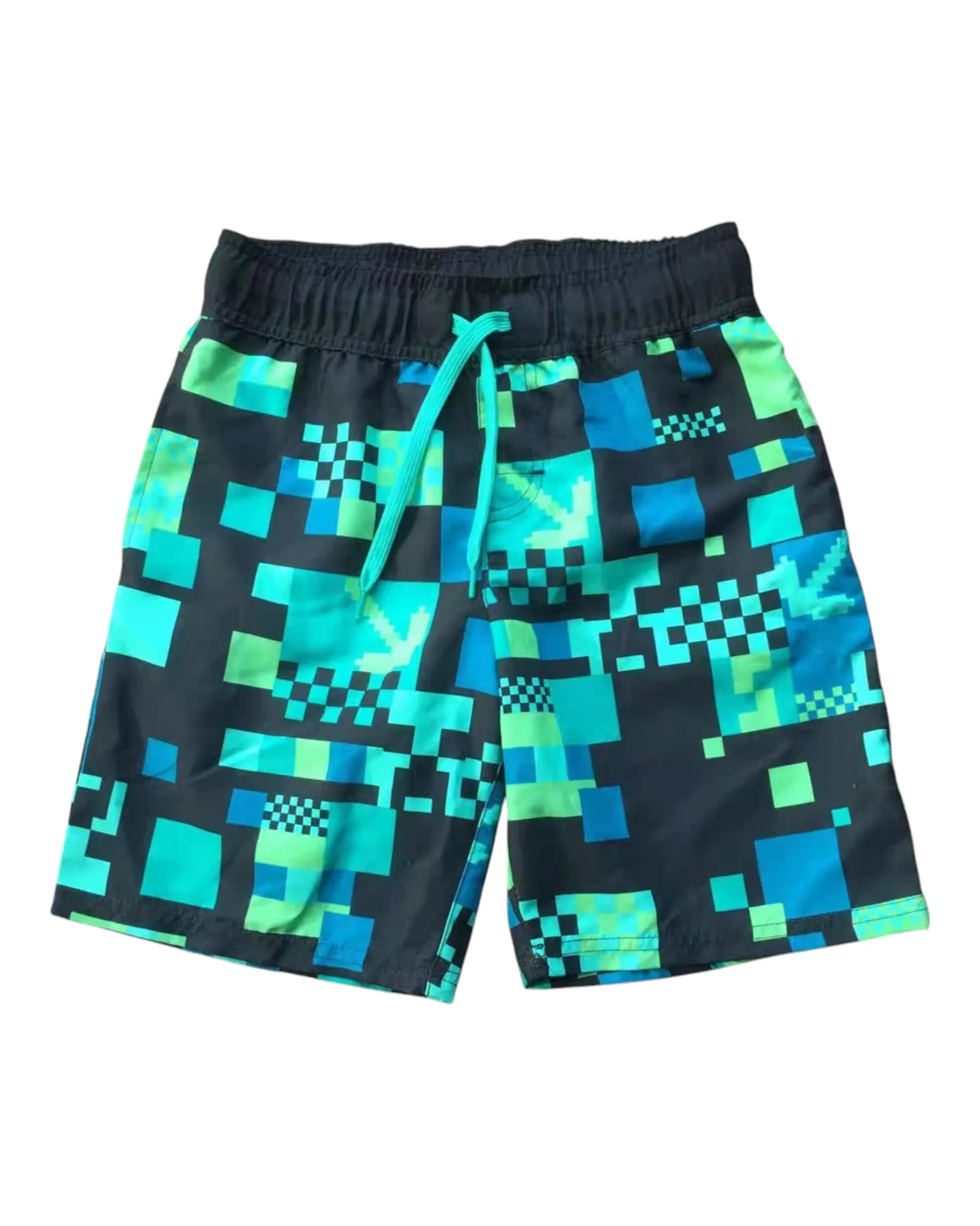 Patterned Swim Shorts with Draw String