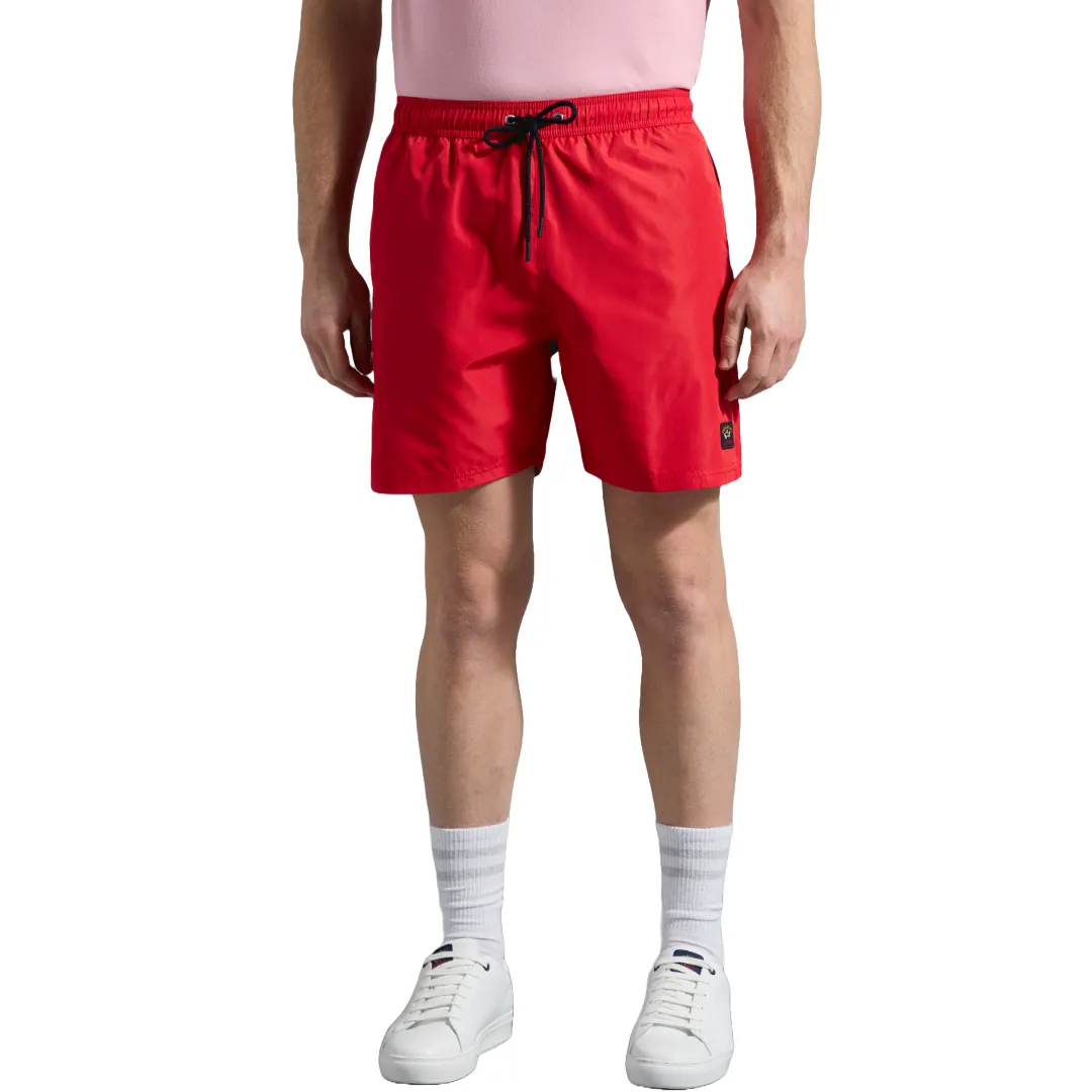 Paul & Shark Logo Swim Shorts - Red