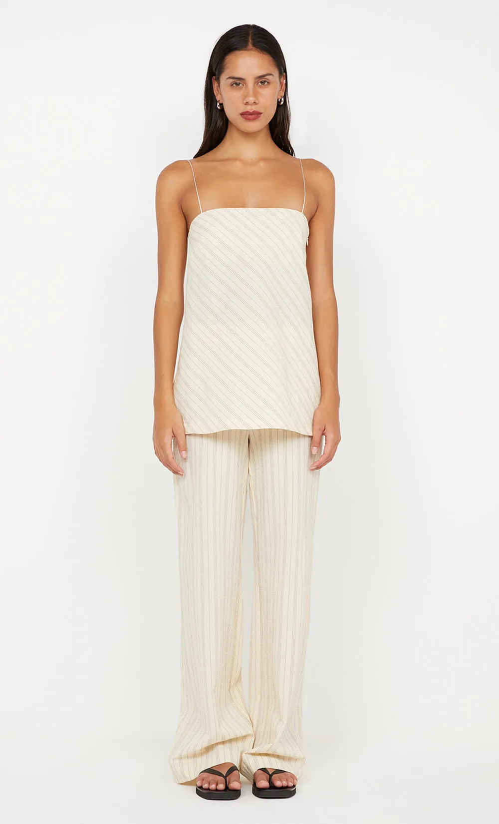PEYSON PANT - CREAM/BLACK STRIPE