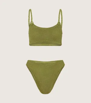 Phoebe Bikini - Metallic Moss