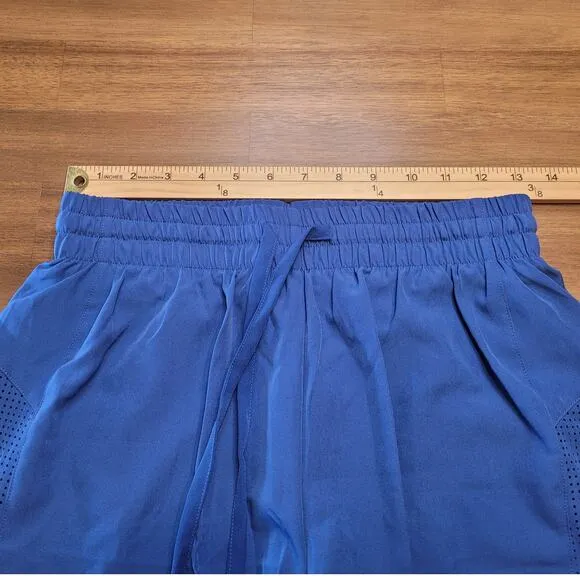 PINSPARK Athletic Shorts for Women 2 in 1 Workout Small, Blue NWT