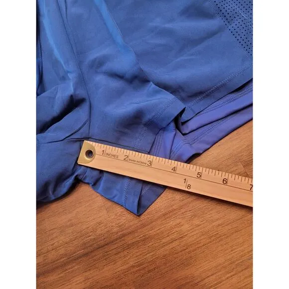 PINSPARK Athletic Shorts for Women 2 in 1 Workout Small, Blue NWT