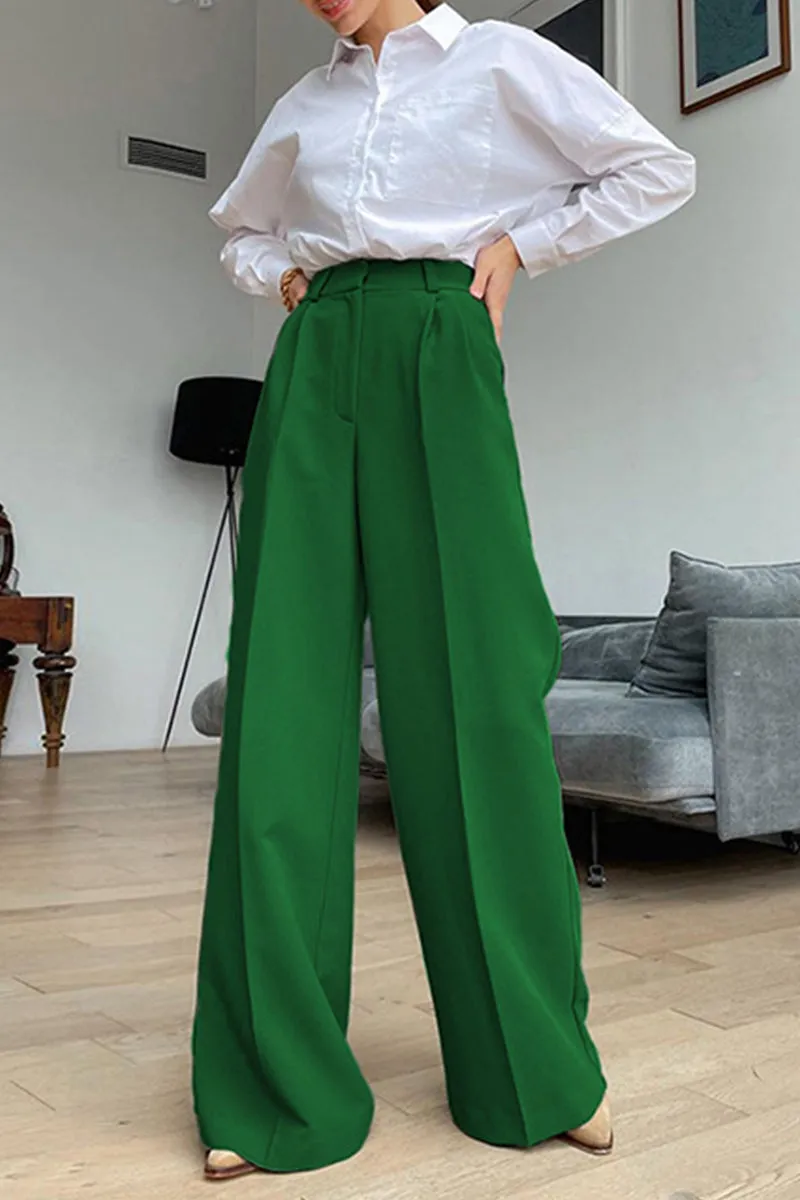 PJ0296 Wide Leg Slack Pants