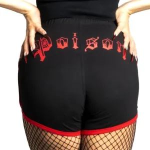 Poison Red Black Widow Running Lounge Shorts S--M-L-XL-XXL-XXXL NWT