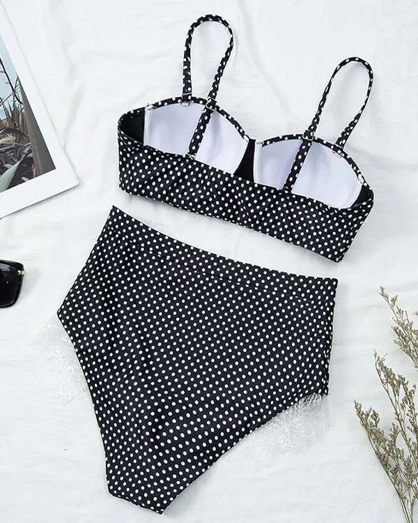 Polka Dots High Waisted Bikini Sets